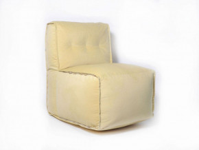 Прямое модульное бескаркасное кресло Комфорт (Желтый велюр) в Ушье - ushya.germes-mebel.ru | фото